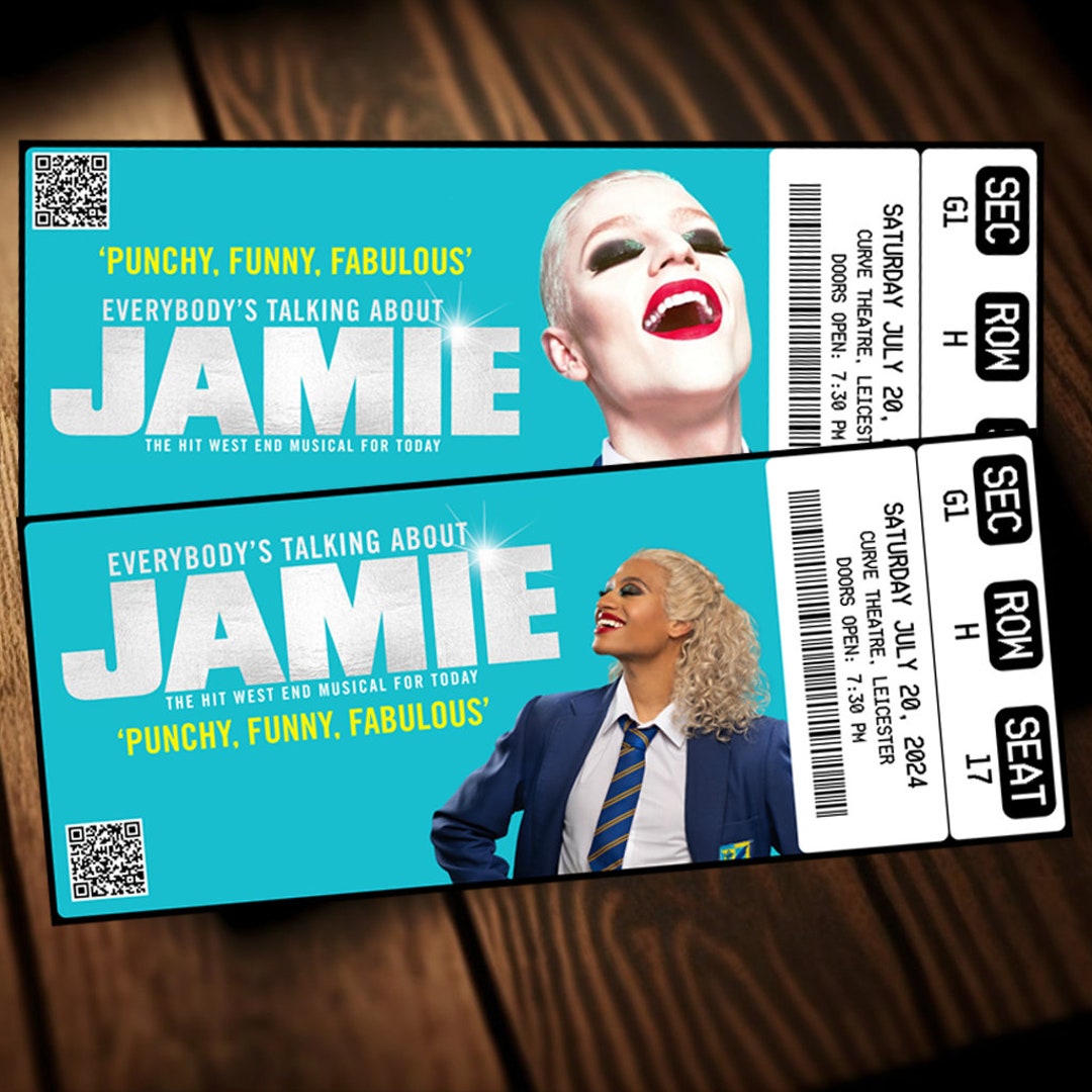 Printable Everybody's Talking About Jamie Ticket Musical Theatre West ...