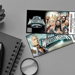 Printable WWE Wrestlemania XL Ticket Road to Wrestlemania Wrestling ...