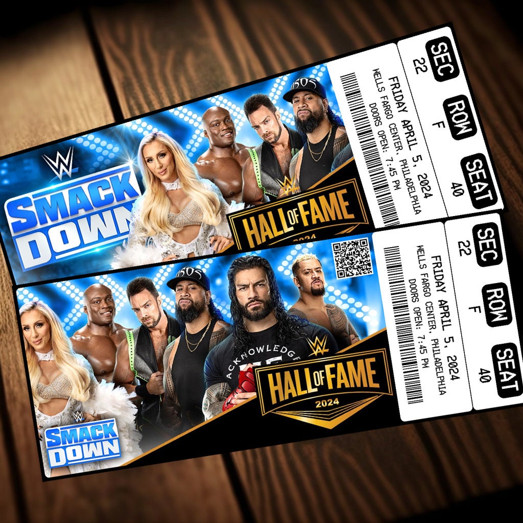Printable WWE Ticket Smackdown Hall of Fame Ticket 2025 Etsy Canada