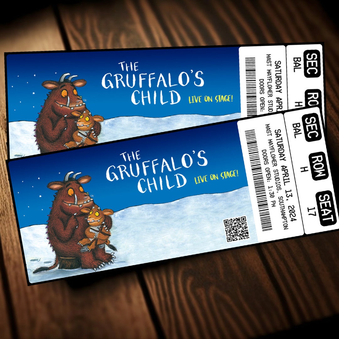 Printable the Gruffalo's Child Ticket Theatre Play Kids Show Pass ...