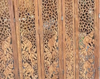 2Pcs Carved Wood Appliques – Log Design Onlay, 16x7.5cm, Unpainted, For Furniture & Walls