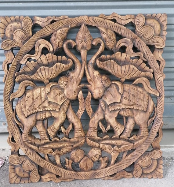 ムラバヤシケンジ wood carving art「ハンギングフィッシュ」 Japanese Wood Carving Of Ranma ((Transom) with Dragon – Kuraya