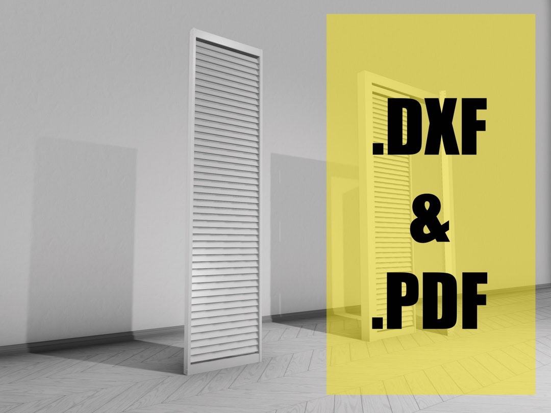 Louvre Door / Louvre Door .dxf & .pdf for DIY Etsy Australia