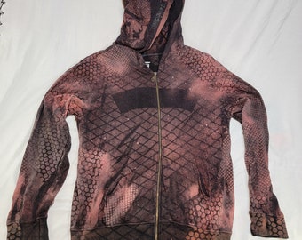 Zip Up Hoody - "Patch Over" - Threedem Clothing Curations by Tim Mulvey