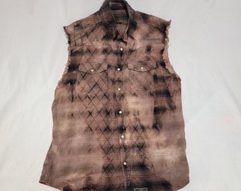 Cut Off Button Up- "Billy The Kid" - Threedem Clothing Curations by Tim Mulvey