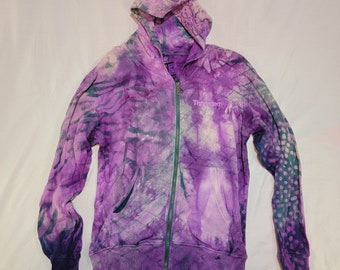 Dyed Purple Zip Hoody - Threedem Clothing Curations by Tim Mulvey