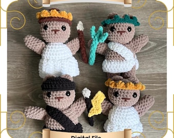 DIGITAL FILE ONLY - Olympian Teddy Bears Crochet Pattern