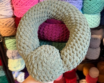 Crocheted Piercing Pillow; Earbud Support; Tattoo Protection