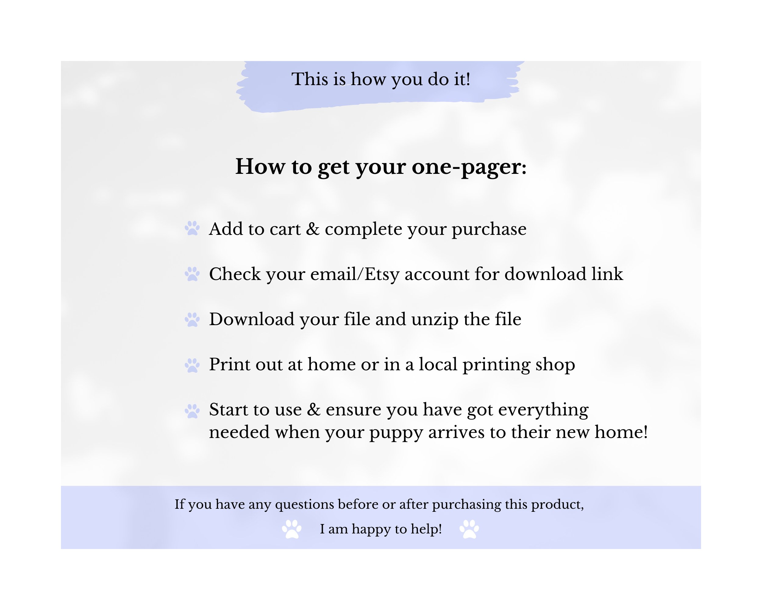 New Puppy Checklist Printable Puppy Checklist New Puppy Essentials ...
