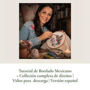 SPANISH: Embroidery for beginners kit, Otomi embroidery pattern, Embroidery pattern bundle, embroidery stitch guide, diy embroidery projects
