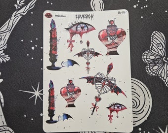 Lovesick Witchy Sticker Sheet | Magical Moon and Stars | Planner | Bullet Journal Stickers | Journaler | Scrapbook | Vinyl Stickers