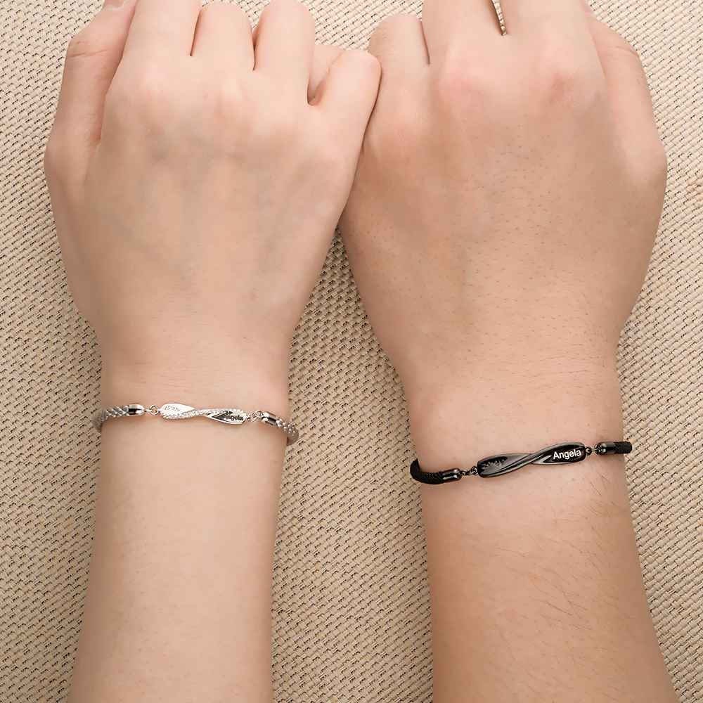 1pc, 925 Silver Simple Cuff Bracelets, Mobius Nail Sand Bracelet, Round  Bangle, Female Jewelry, Bracelet Packs, Birthday Gifts, Holiday Gifts,  Mother