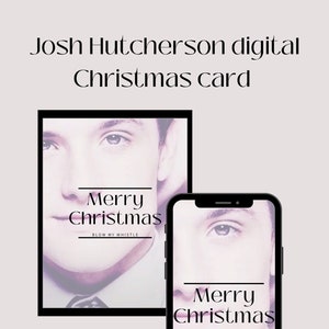 Josh Hutcherson digital Christmas card printable card