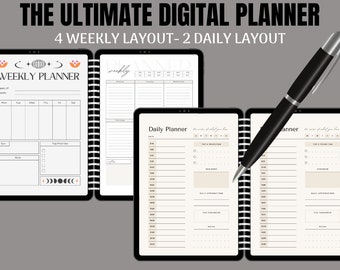 For The It Girl! Download Weekly Layout Digital Planner, Printable Planner Inserts, Digital Organizer, Productivity Tool, Planning Tool.