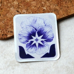 Stickers Violette - métalisé