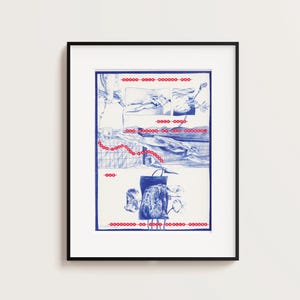 The Melancholic Swimmer - Risograph