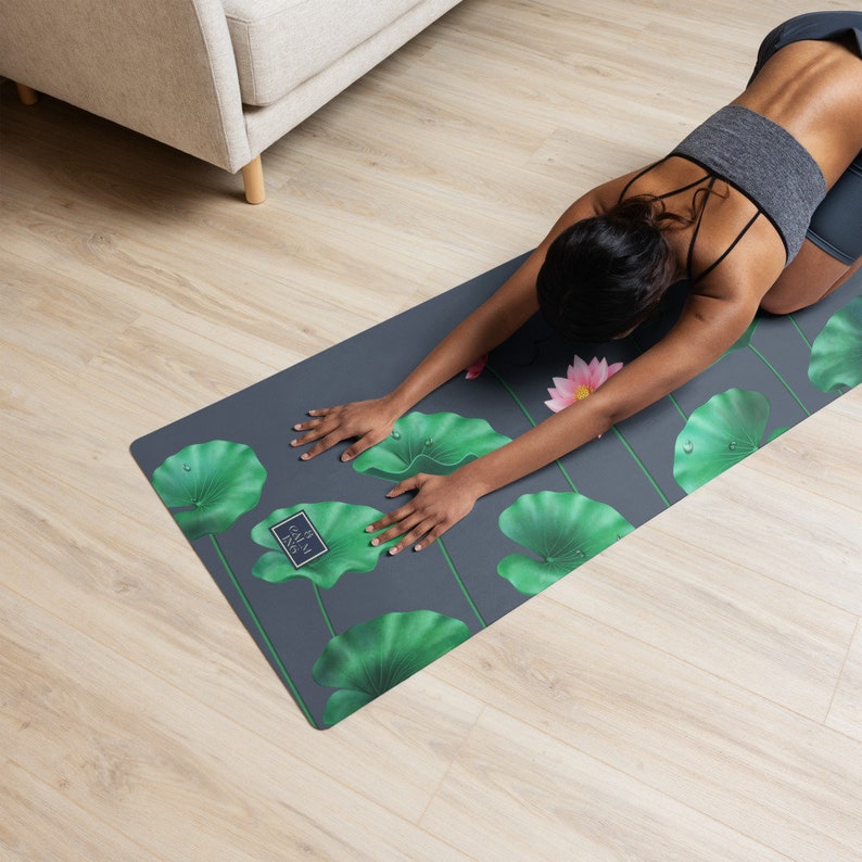 Lotus Pond Yoga Mat Anti Slip Natural Rubber Yoga Mat Grip Yoga Mat
