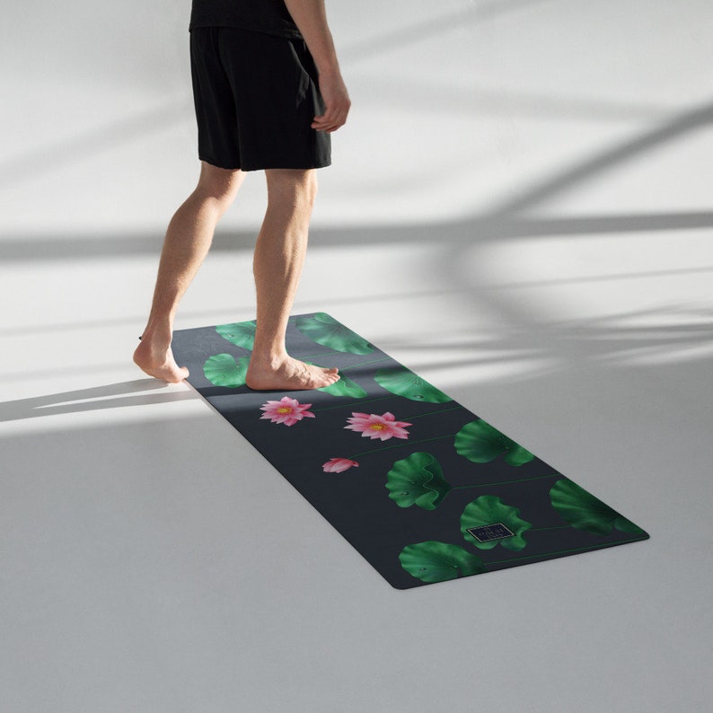 Lotus Pond Yoga Mat Anti Slip Natural Rubber Yoga Mat Grip Yoga Mat