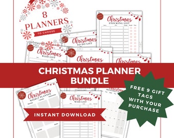 Christmas Magic Planner Bundle: 8-Page Printable Set for Festive Organizing