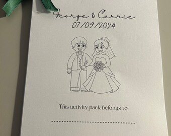 Kids wedding activity books