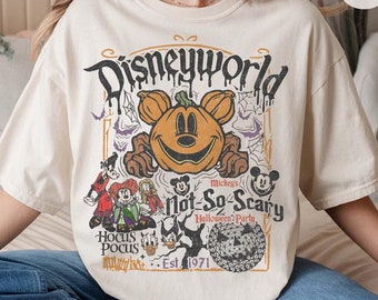 Vintage Disneyworld Est.1971 Halloween Shirt, Disney Halloween Shirt, Mickey&#39;s Not So Scary Party Shirt, Spooky Shirt,  Halloween Party