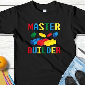 Master Builder Shirt: Building Blocks Birthday Gift