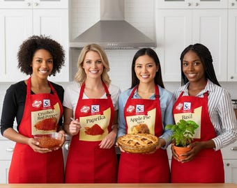 Spice Girl Group Apron: Halloween Costume, Food Seasoning Gifts