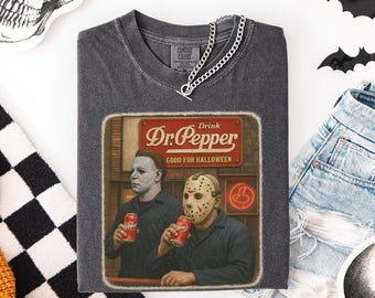 Comfort Colors Halloween T-Shirt: Dr Pepper Scary Movie Tee