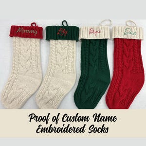 2024 Embroidered Christmas Stocking,Personalized Family Christmas Stockings,Knitted Stockings With Name,Monogram Stocking,Holiday gift.