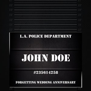 DIY Mugshot Sign, Black And White Mugshot Template, Unlimited Personal Use, Instant Download, Editable PDF, Mugshot Jail Signs, Party Props