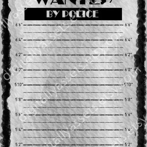 DIY Printable Mugshot Background Template, Digital Instant Download, Printable Mugshot Background, Mug shot Background, Mugshot Sublimation