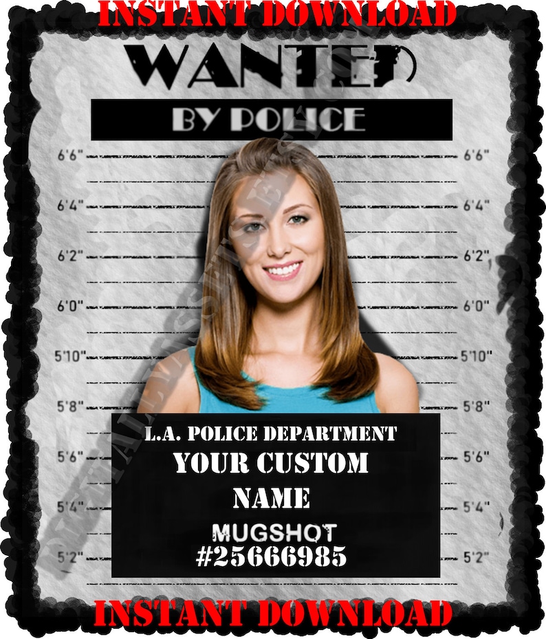 DIY Printable Mugshot Background Template Digital Instant Download DIY Printable Mugshot Background Template Digital Instant Download