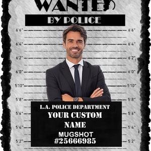 DIY Printable Mugshot Background Template, Digital Instant Download, Printable Mugshot ...