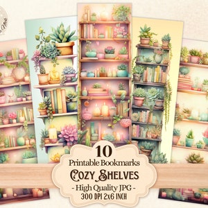 Gezellige planken Afdrukbare bladwijzers voor boekenliefhebbers, winterleesontwerpen, digitale download om af te drukken en te knippen, sublimatie, scrapbooking