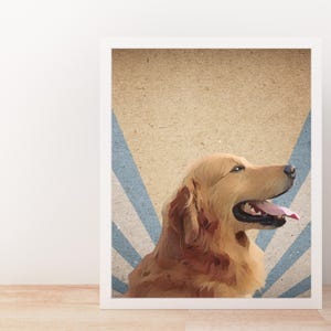 Custom family or dog portrait christmas gift, custom background, portrait from photo, personalized cartoon for couples, girlfriend or mom