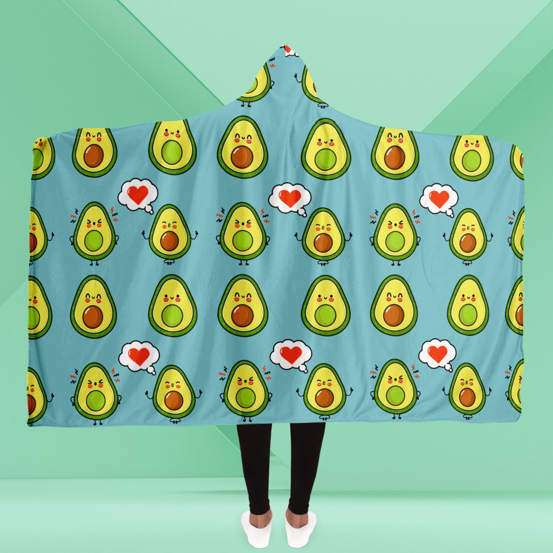 Personalized Avocado Blanket Wearable Cozy Cape Warm Winter Etsy