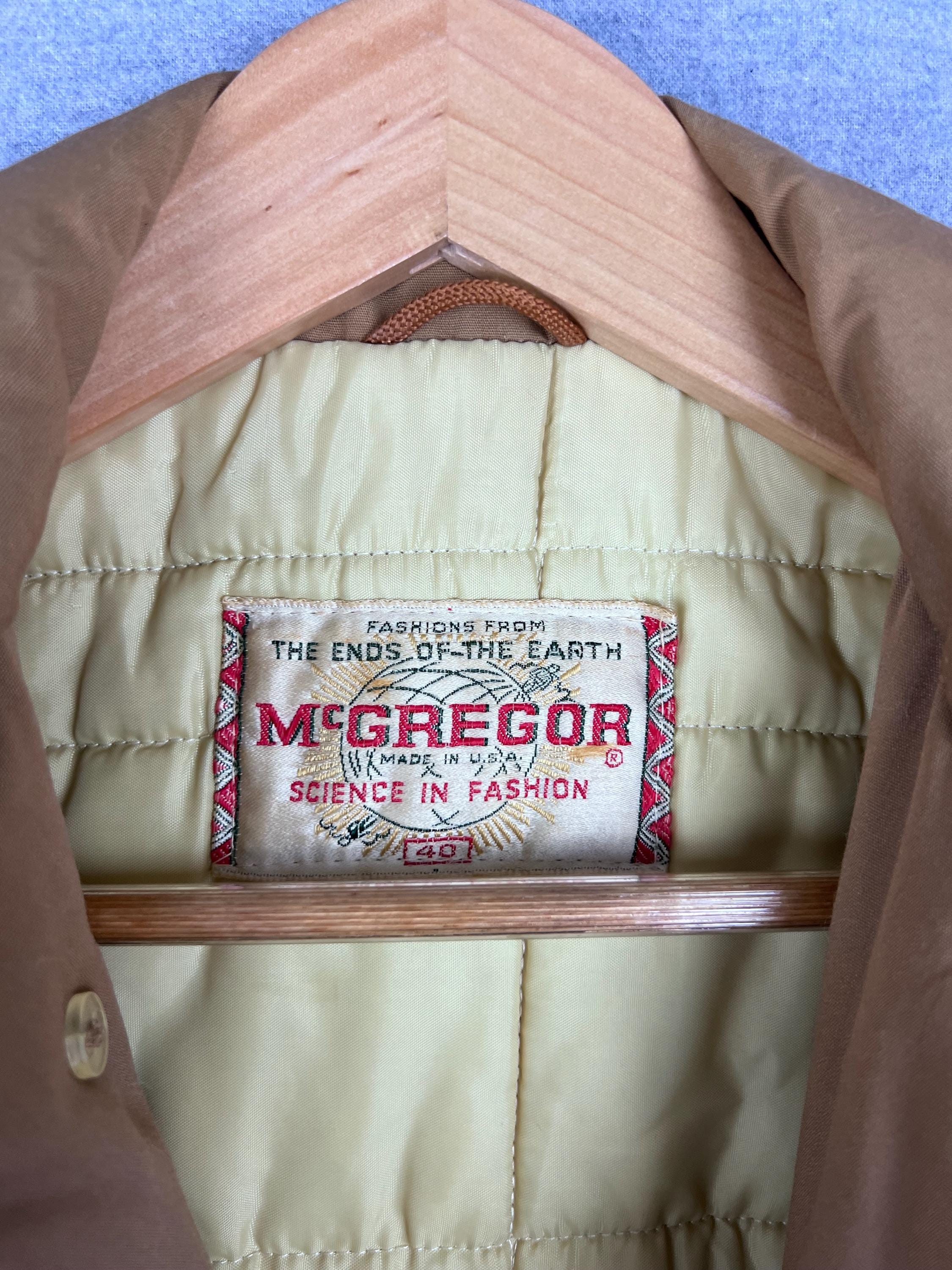 VINTAGE 50s 60s Mcgregor Coat Jacket Size 40 Toggle Duffle Ends of