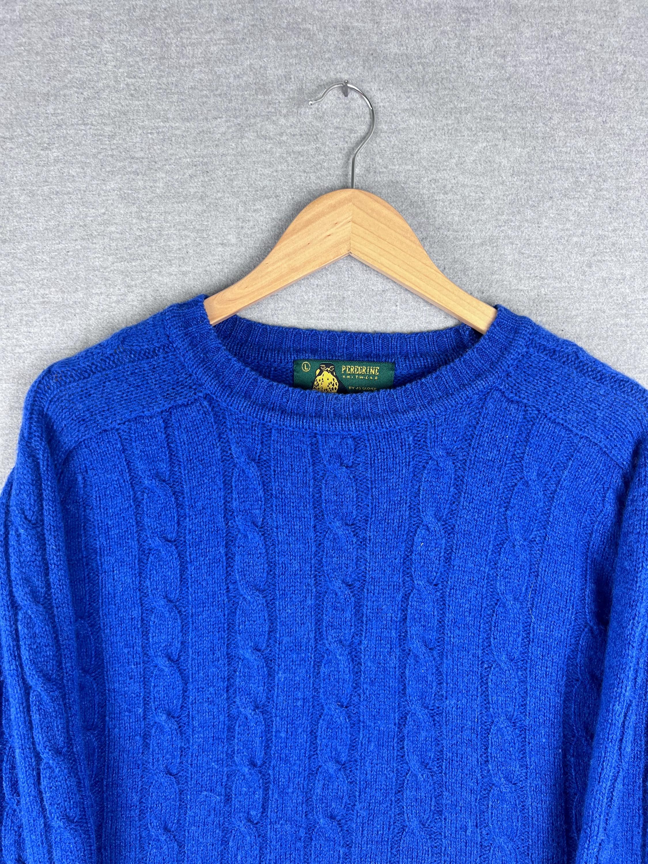 Vintage Peregrine by JG Glover Wool Blue Sweater Unisex Size L
