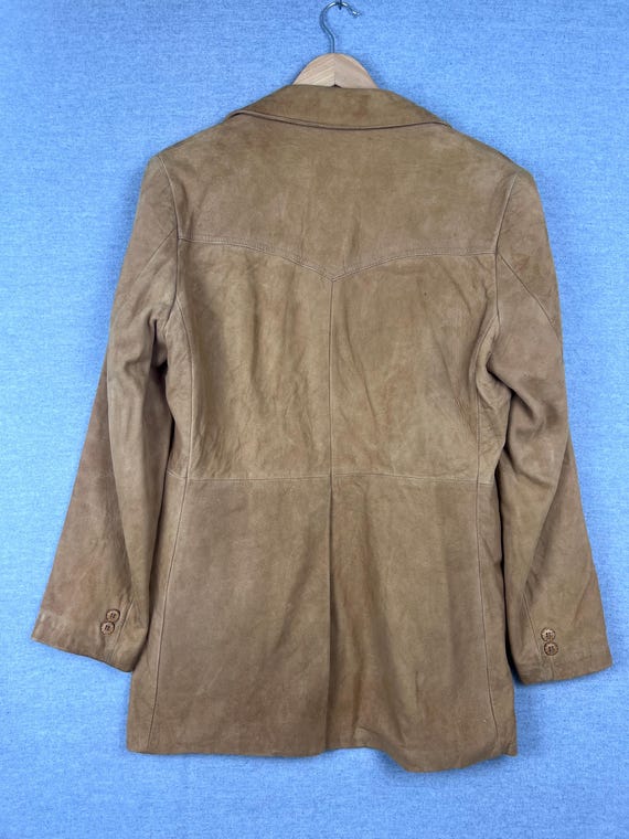 Vintage 70s Sears Suede Leather Jacket Men's Size… - image 4