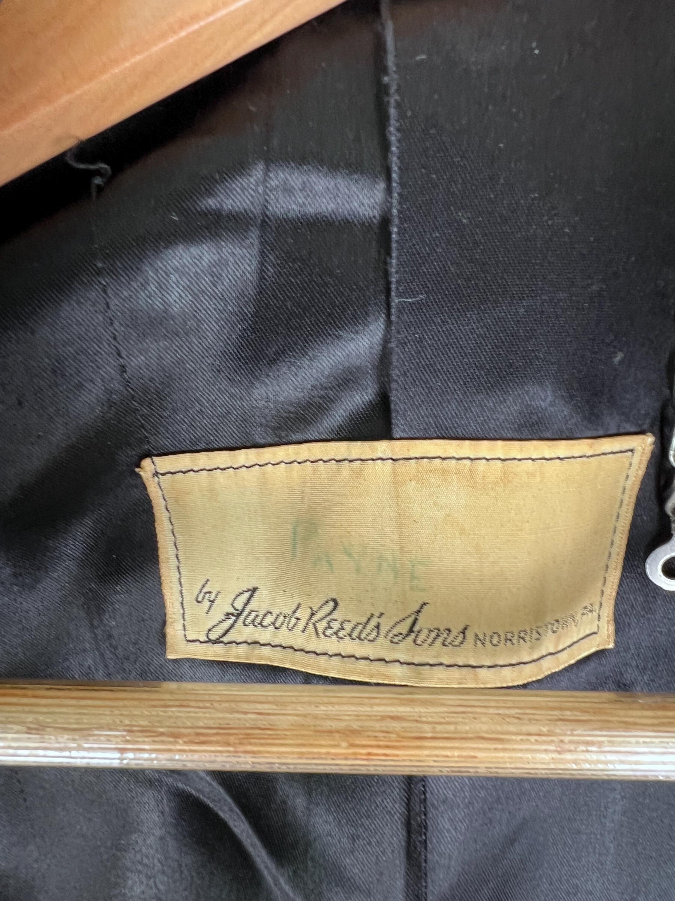 Vintage Jacob Reeds Sons US Coast Guard Full Length Wool Trench