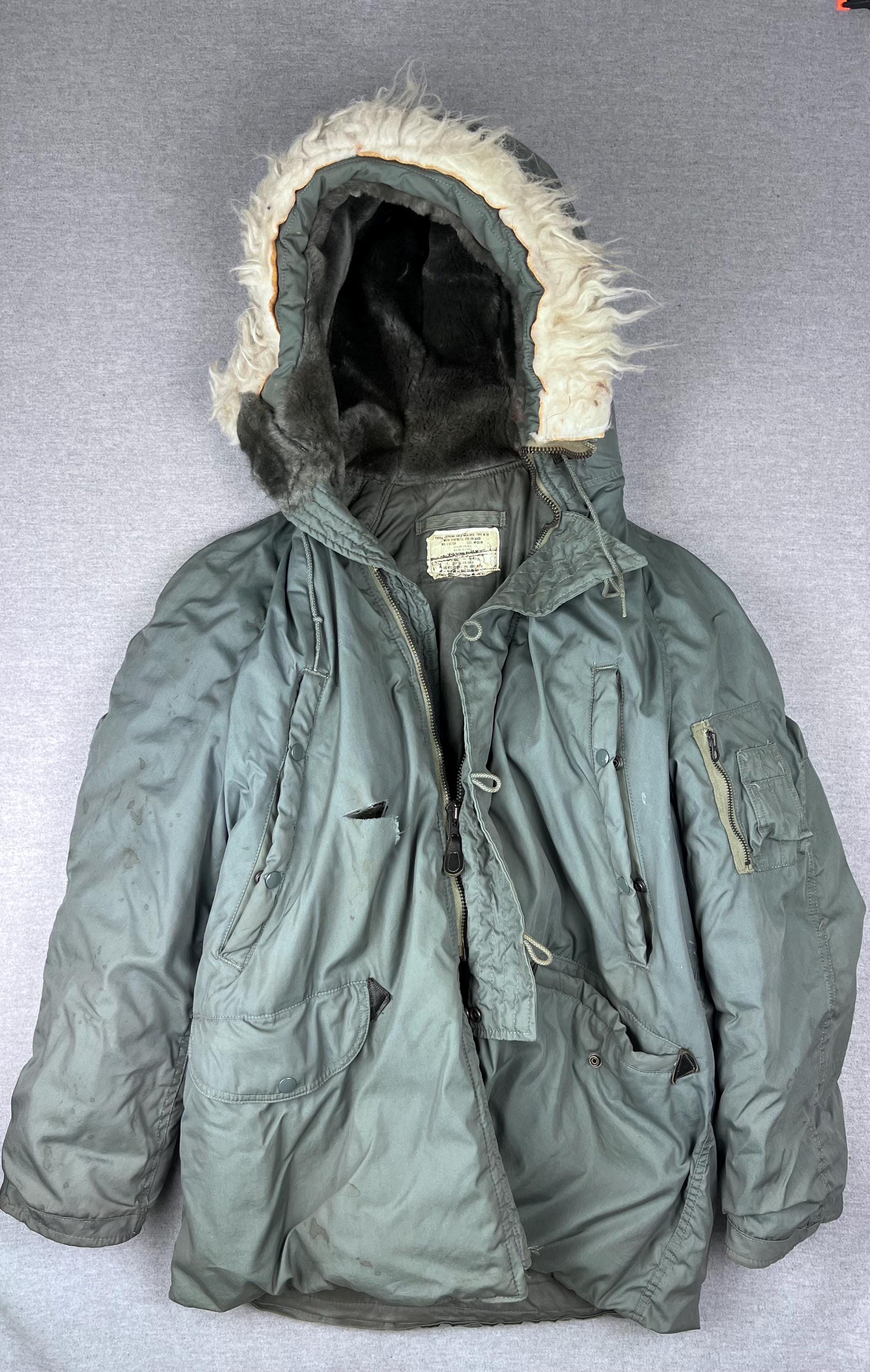 US Air Force Extreme Cold Weather Type N-3B N3B Parka Jacket W/fur