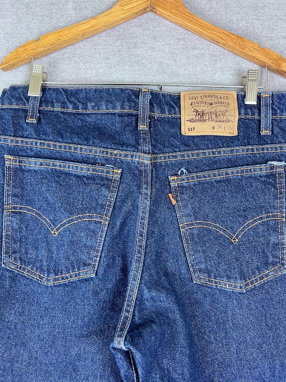 80’s Levi's 517 vintage 1980s jeans LEVI'S 517 boot cut dark denim 36 x 31 – Retro