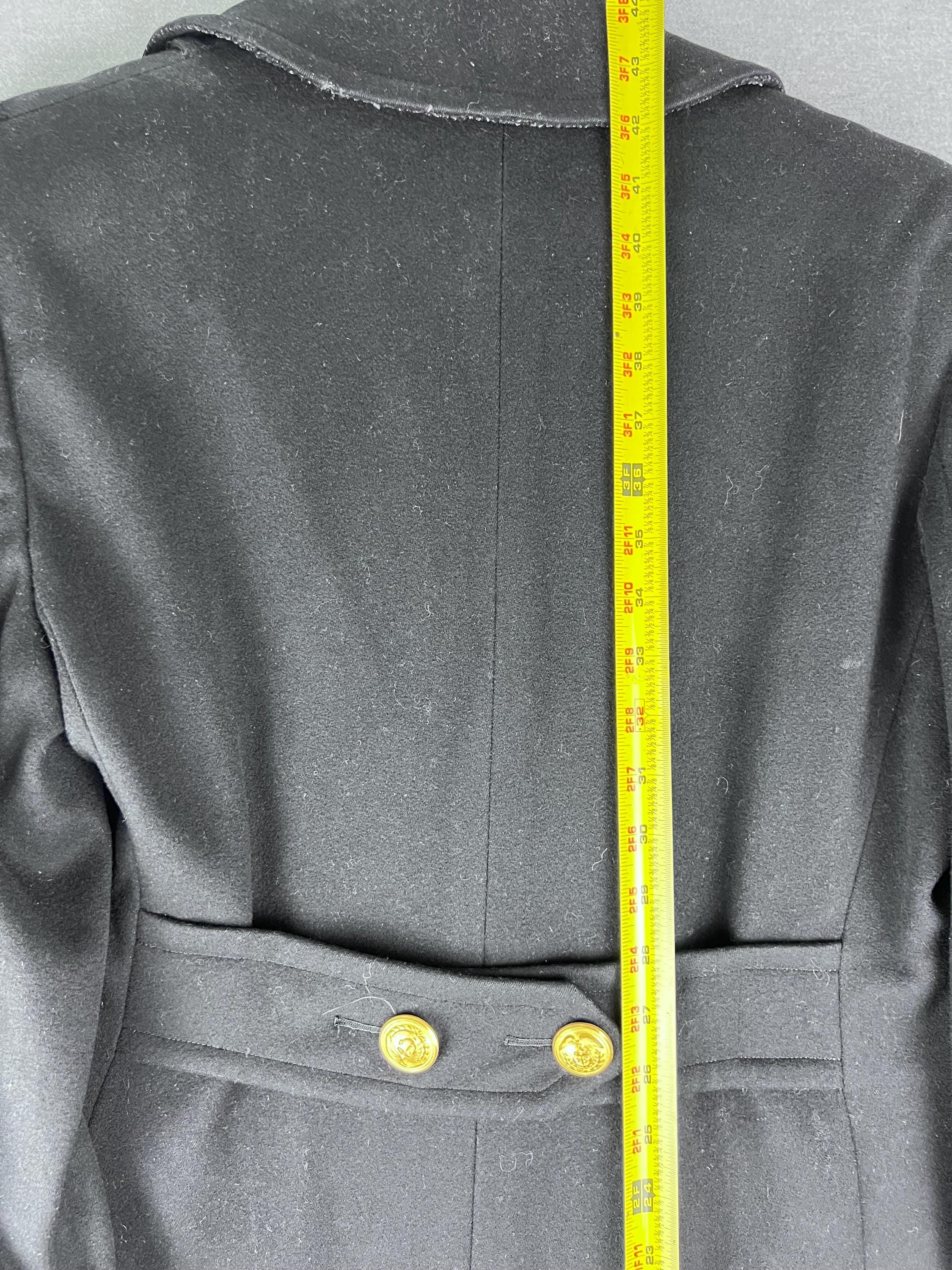 Vintage Jacob Reeds Sons US Coast Guard Full Length Wool Trench
