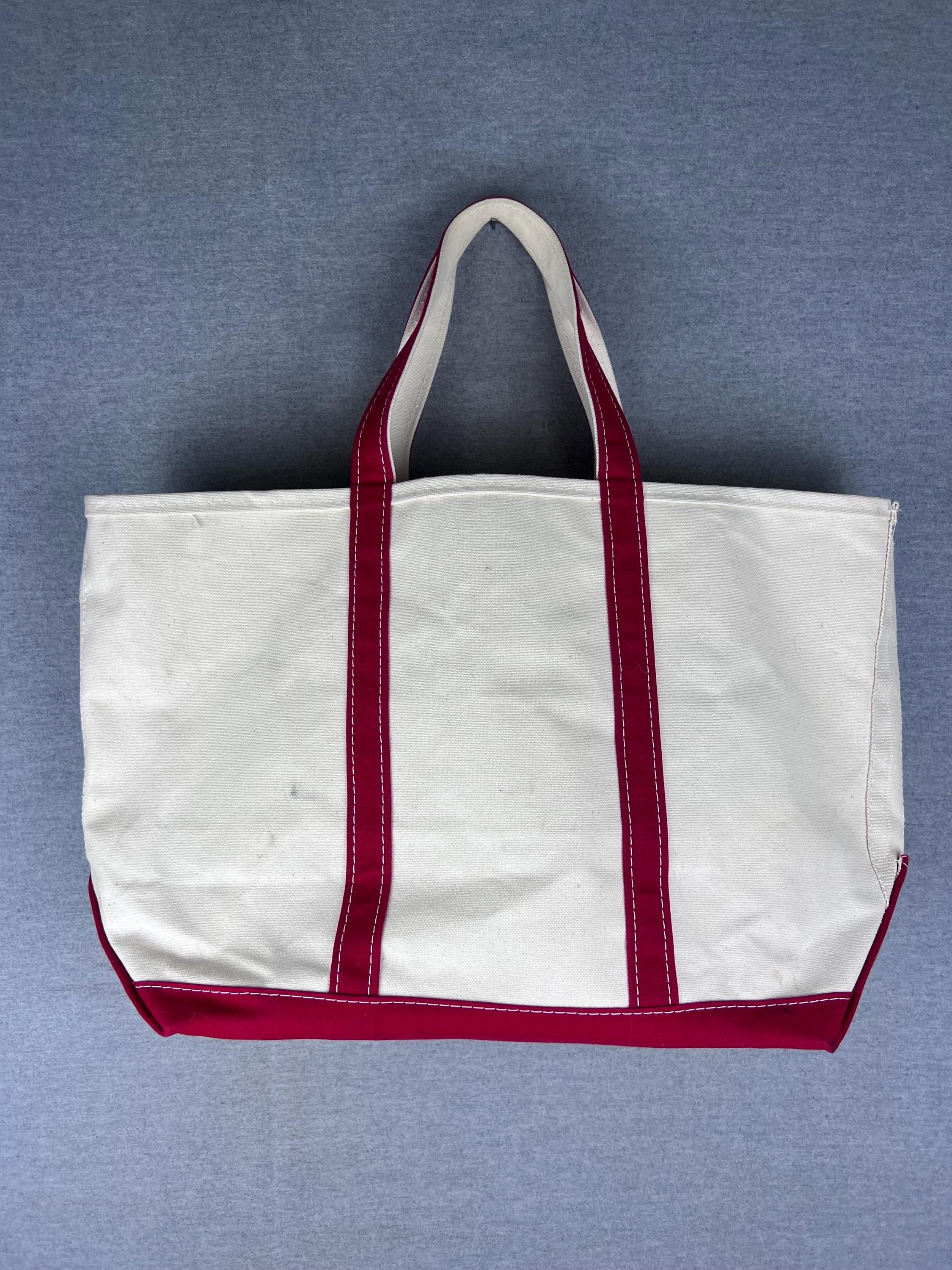 Vintage LL Bean Boat & Tote Red Canvas Freeport Label - Etsy