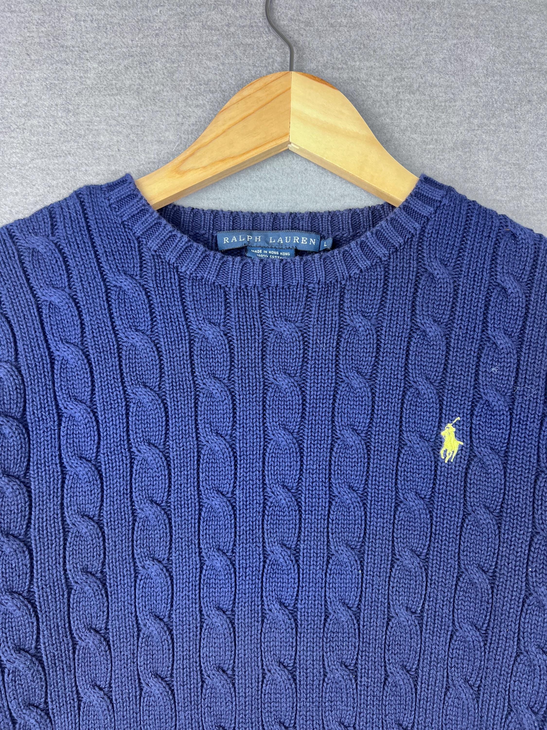 Vintage Ralph Lauren Cable Knit Sweater - Etsy