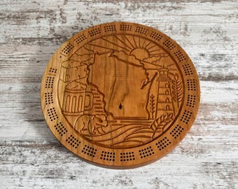 Wisconsin Three Track Cribbage Board