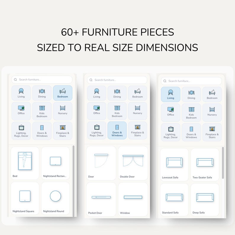Interactive drag and drop room planner tool | furniture layout | web-based floor plan tool | room layout planner | interior design planner image 10