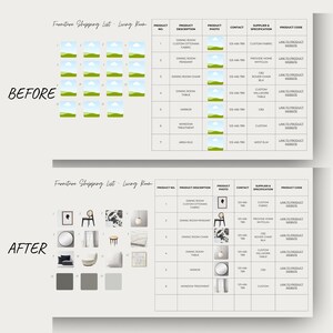 Clickable Shopping List Template Canva | PRO Version | Multiple Layouts + Detailed Specs | Furniture Lighting Plumbing Appliances Hardware image 13
