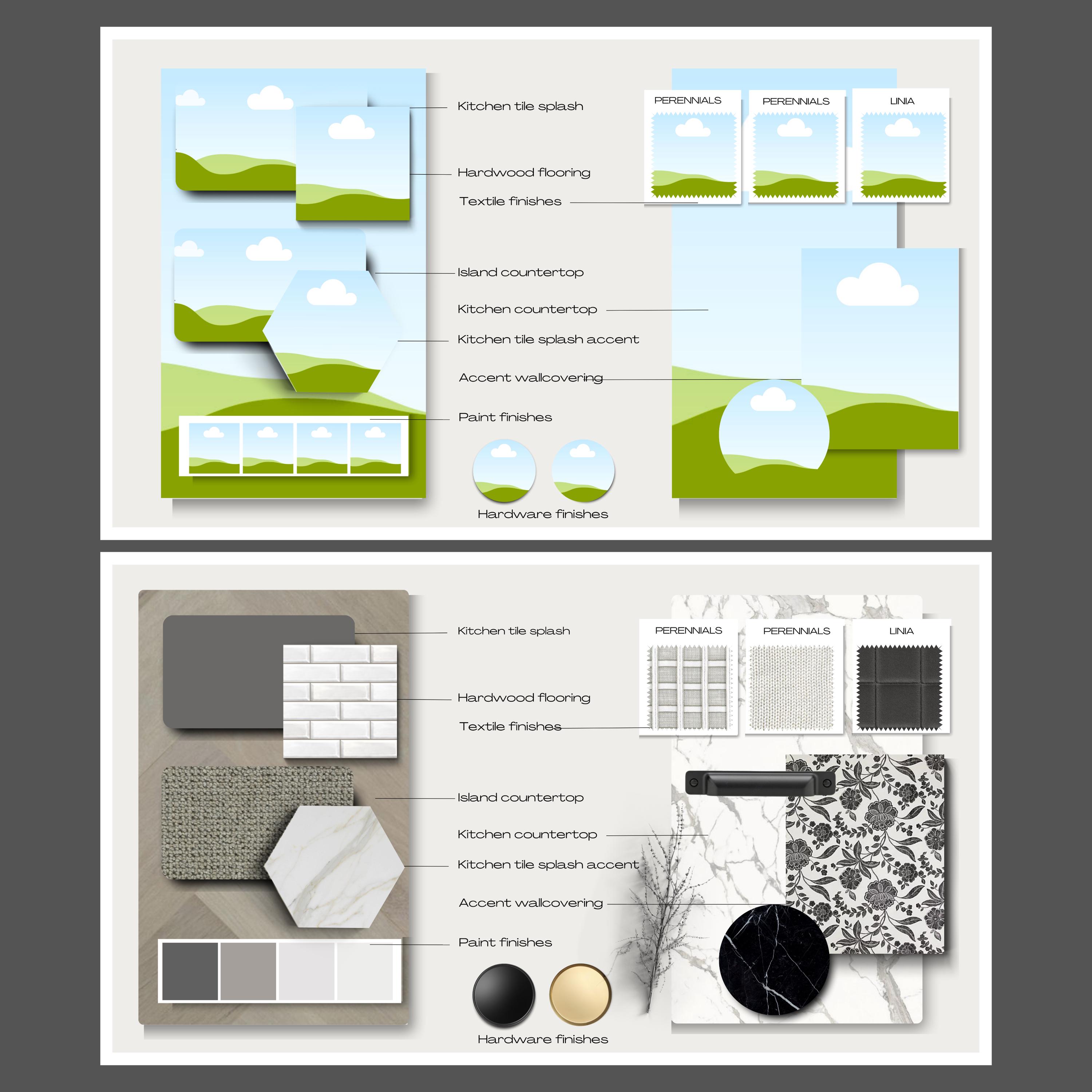 Furniture & Finishes Mood Board Canva Template • Editable FF and E ...