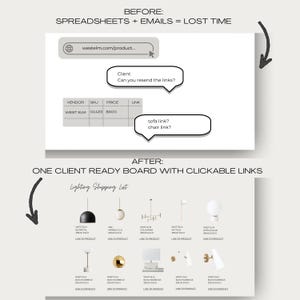 Clickable Shopping List Template Canva | PRO Version | Multiple Layouts + Detailed Specs | Furniture Lighting Plumbing Appliances Hardware image 9